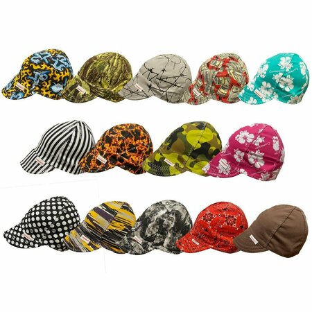 COMEAUX CAPS Welder's Cap; 1000 Series, 7-7/8, Single Sided In Assorted Designs 10778